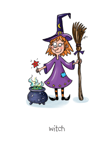 Halloween_Bing_Witch_color čarodejnica s kotlíkom